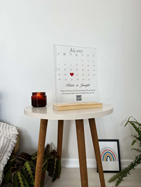 Calendar Anniversary Acrylic Plaque