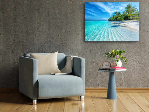 Sea Glass Wall Art Ocean Glass Wall Art Tempered Large Glass Wall Art Housewarming Gift Sea Glass Art Printing Seascape Wall Art