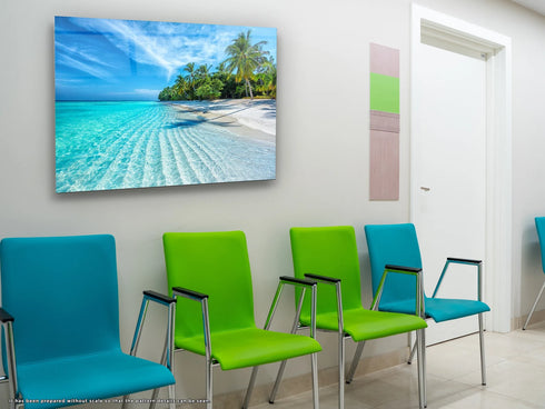 Sea Glass Wall Art Ocean Glass Wall Art Tempered Large Glass Wall Art Housewarming Gift Sea Glass Art Printing Seascape Wall Art