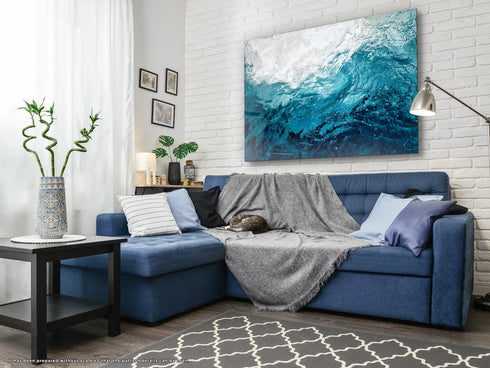 Waves Glass Wall Art Ocean Glass Art Tempered Large Glass Wall Art Housewarming Gift Ocean Wall Decor Glass Art Printing